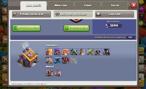 Achat compte clash of clans