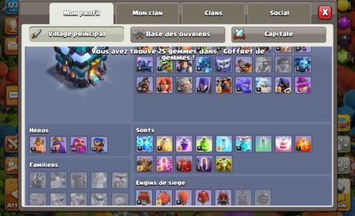Achat compte clash of clans