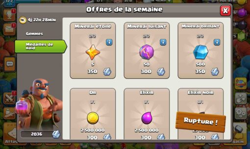 Achat compte clash of clans