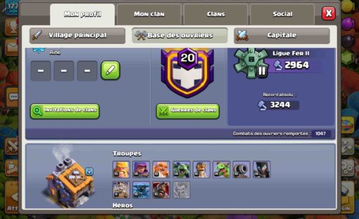 Achat compte clash of clans