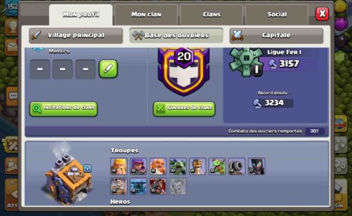 Achat compte clash of clans
