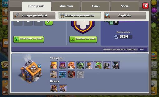 Achat compte clash of clans