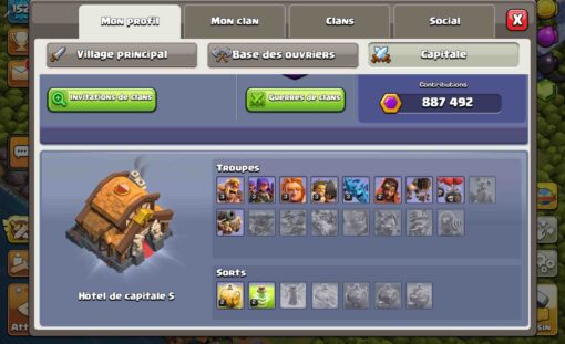 Achat compte clash of clans
