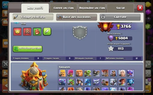 Acheter compte clash of clans