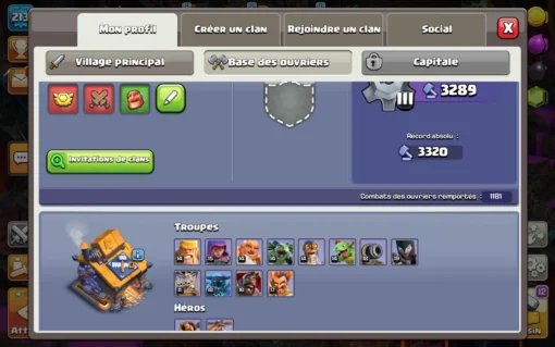 Acheter compte clash of clans