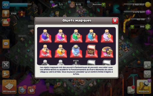 Acheter compte clash of clans