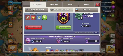 Achat compte clash of clans