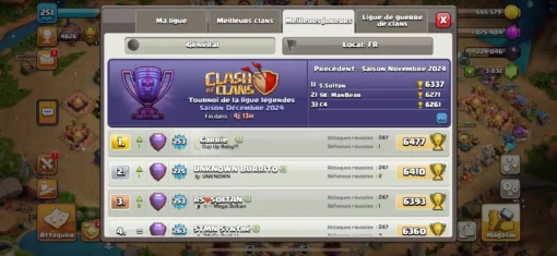Achat compte clash of clans
