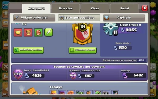 Achat compte clash of clans