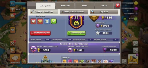 Achat compte clash of clans