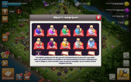 Vendre compte clash of clans