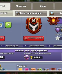 Vendre compte clash of clans
