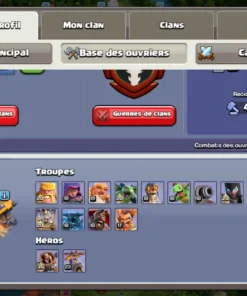 Vendre compte clash of clans